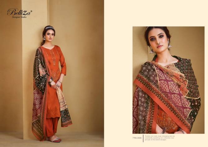 Jashn E Ishq By Belliza Cotton Designer Dress Material Collection
